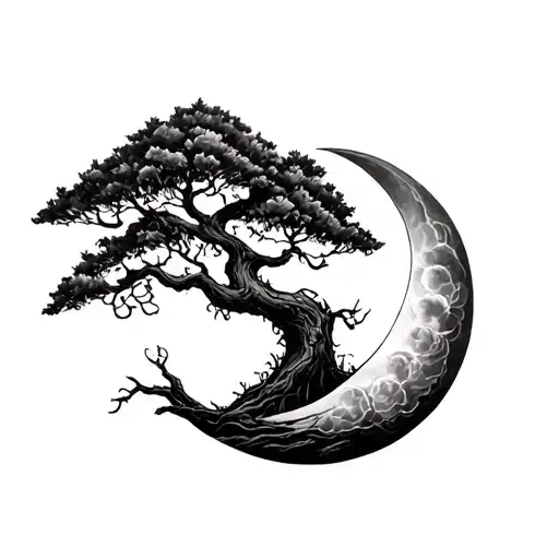 Poison Tree And Crescent Moon Rising