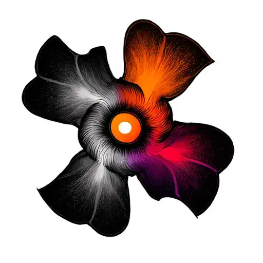 Circle With A Fad Of Orange To Red To Puprple