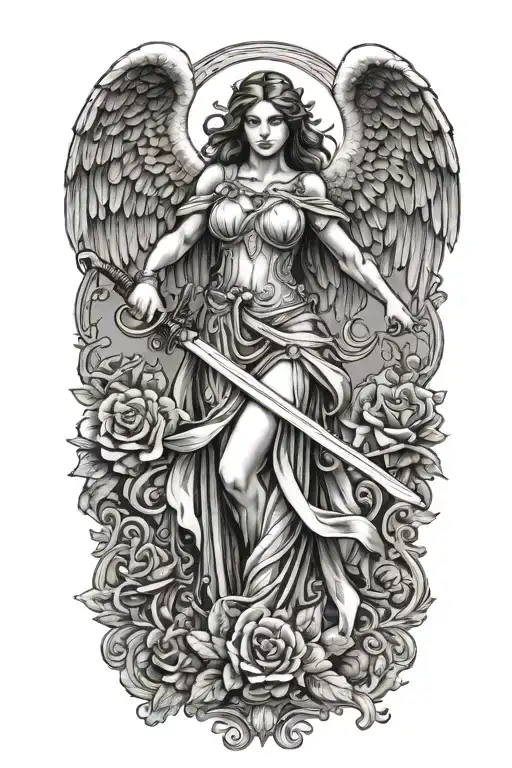 Angel Holding Sword