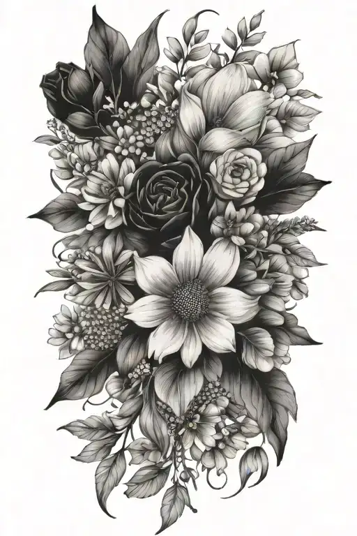 Wildflower Bouquet Wrapped Loosely