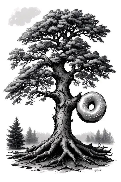 Elm Tree With A Donut Limb