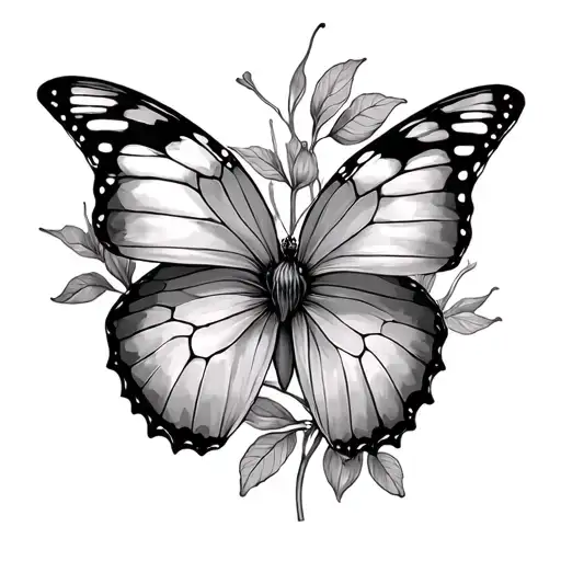 Flowers To Cover Up Old Butterflies Tattoo Design