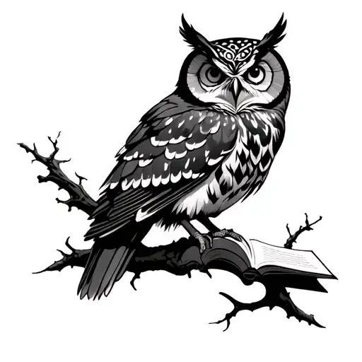 Neotraditional Owl Book