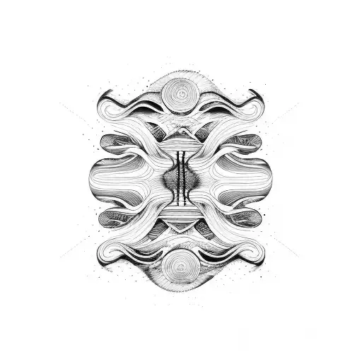 Abstract Wavy Lines Shaded