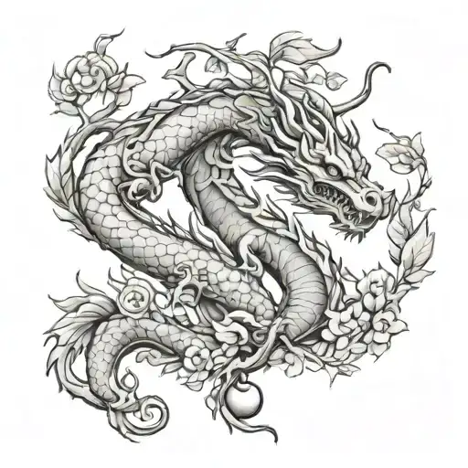 Dragon And Apple Tree