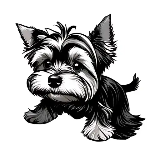 Yorkie Dog In Style Of Coco Pixar