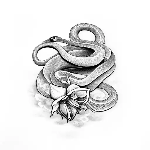 Snake And Flower