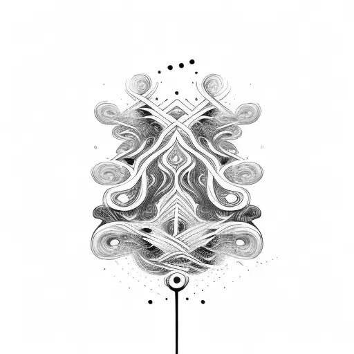 Abstract Wavy Lines Symmetrical