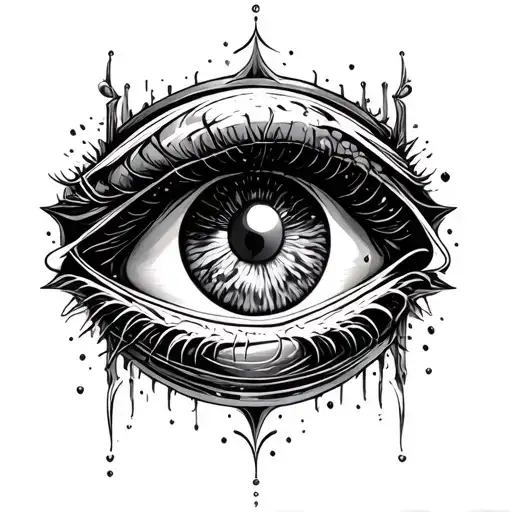 Infinity Symbol And The Interior Space Has Eyes Looking At You