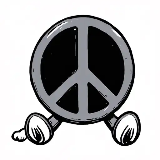 Snoopy Inspired Design Featuring Peace Symbol