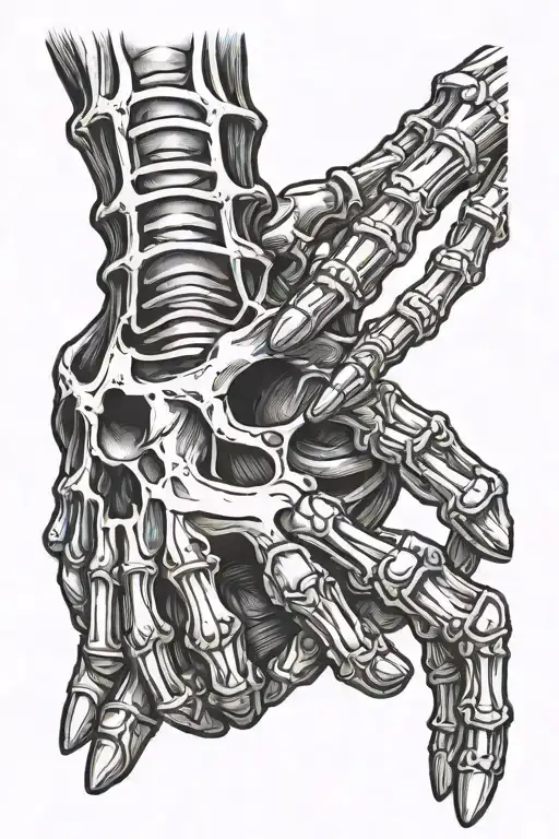 Skeleton Hand Holding