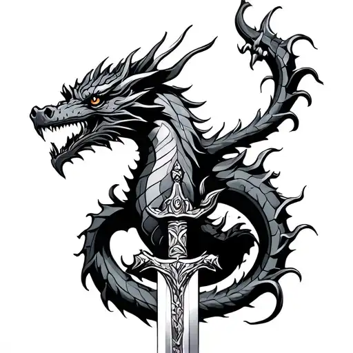 Medieval Dragon Nature Sword