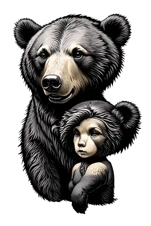 Mother And Daughter Bear