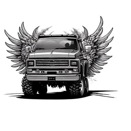 Truck Doing Burnout Into Heaven Gates