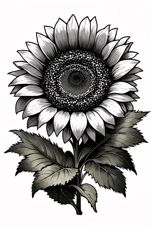 Memorial Piece With A Sunflower And Wilderness