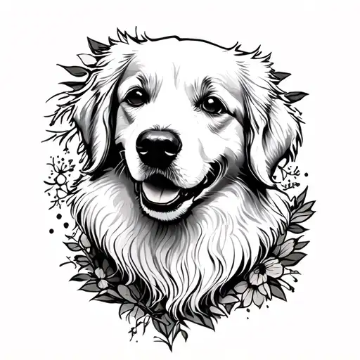 Golden Retriver With Grandma