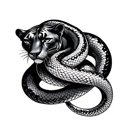 Panther Snake Wrapped Length Wise