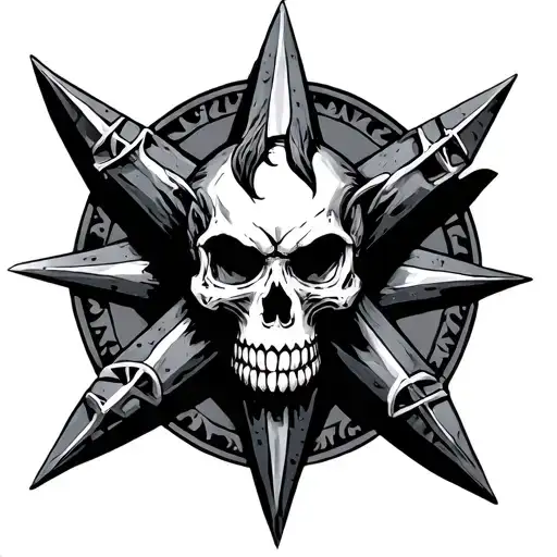 Chaos Star With Demon Skull