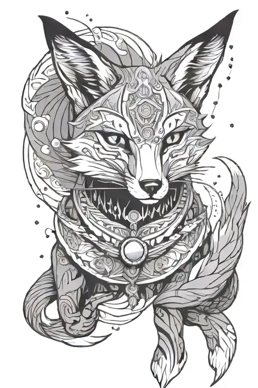 Interstellar Kitsune Fox Full Body