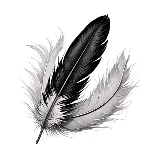 Black Tipped Feather