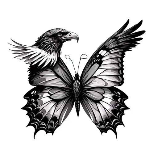 Butterfly And Eagle