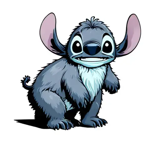 Stitch With A Baby Yeti
