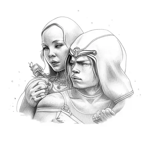 Warrior Mom Carrying Son