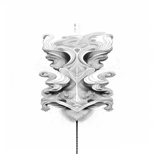 Abstract Wavy Lines Symmetrical