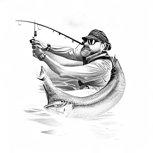 A Man Fishing