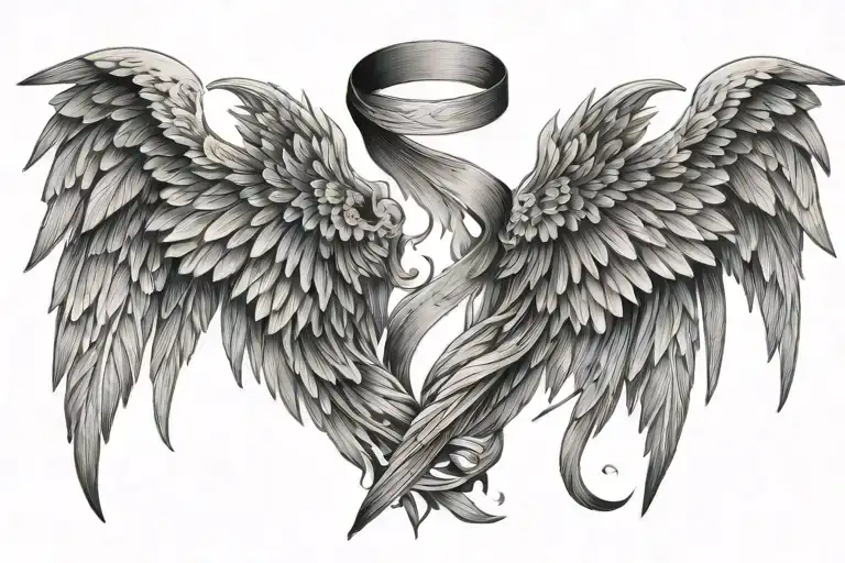 Angel Wings Create By Words Written