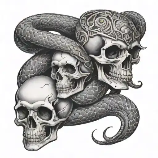 Little Skull And Snake Goth Them