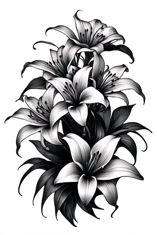 Multiple Spider Lily Flowers