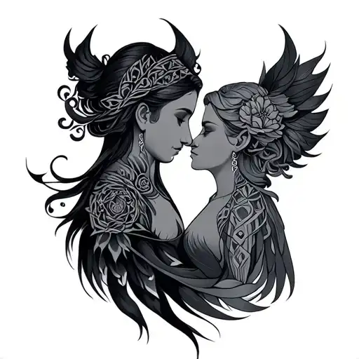 Nordic Style Partner Tattoo Soul Companion
