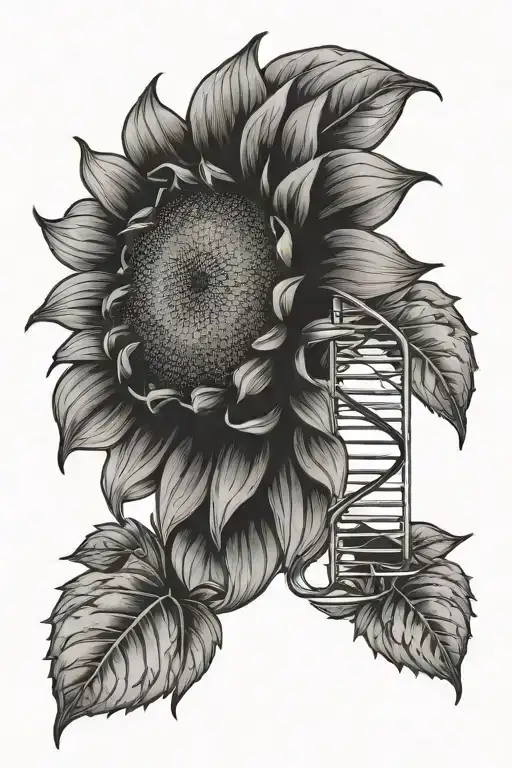 Sun And Dna And Sunflower