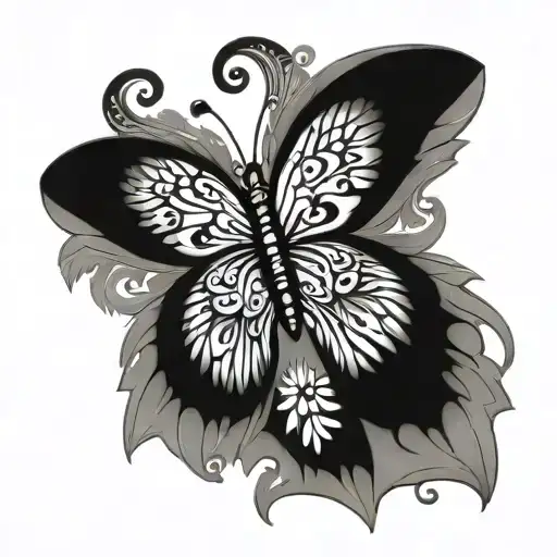 Butterfly Wings With Intricate Dog Paw Prints