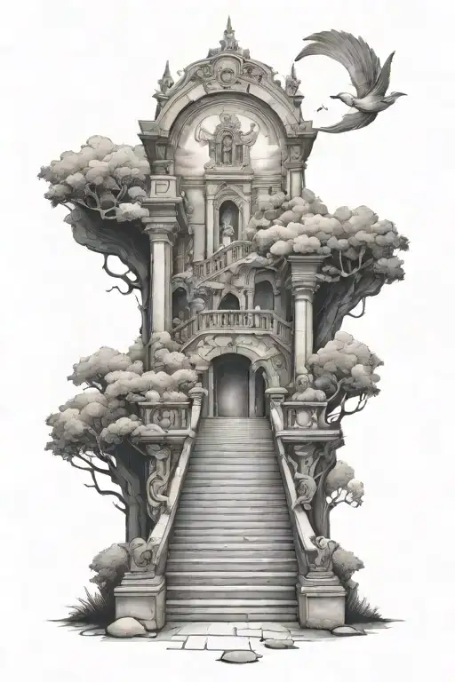 Stairway Leading To Heaven Gates