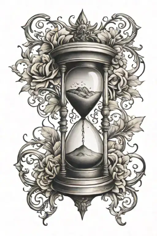 Hourglass With Windstorm And Arabesque Details