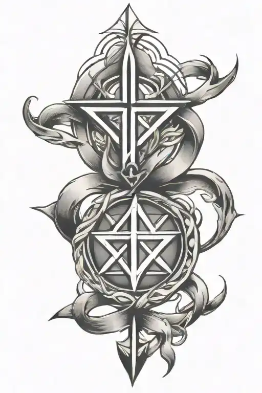 Cute And Religious Symbol Intertwined