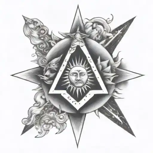 Sun And Moon Merging Together