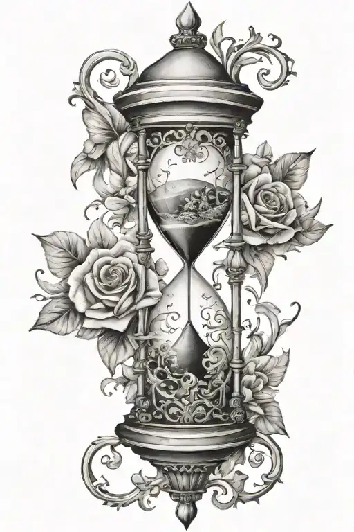 Hourglass With Windstorm And Feminine Details Like Florals And Arabesques