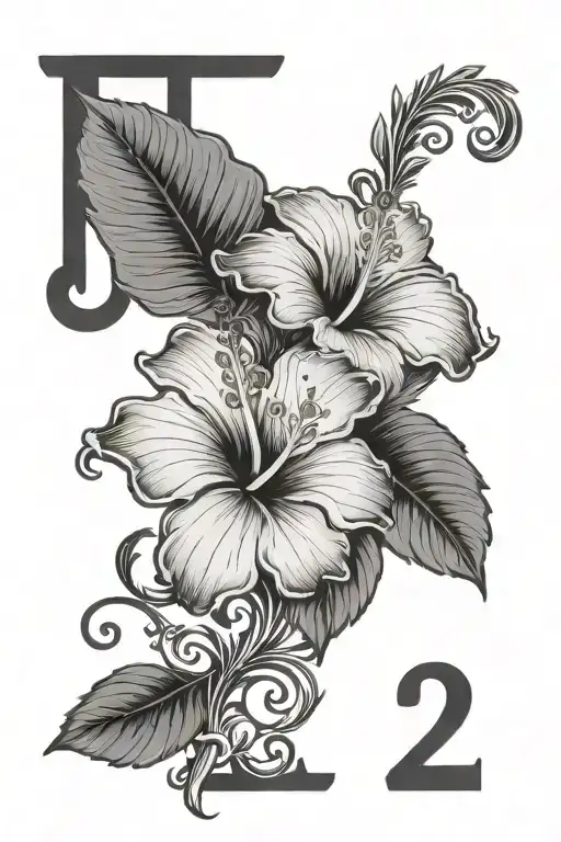 Roman Numerals 12-09-2020 With Hibiscus Flower