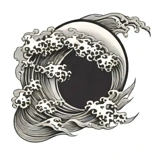 Wave Moon Surrounded