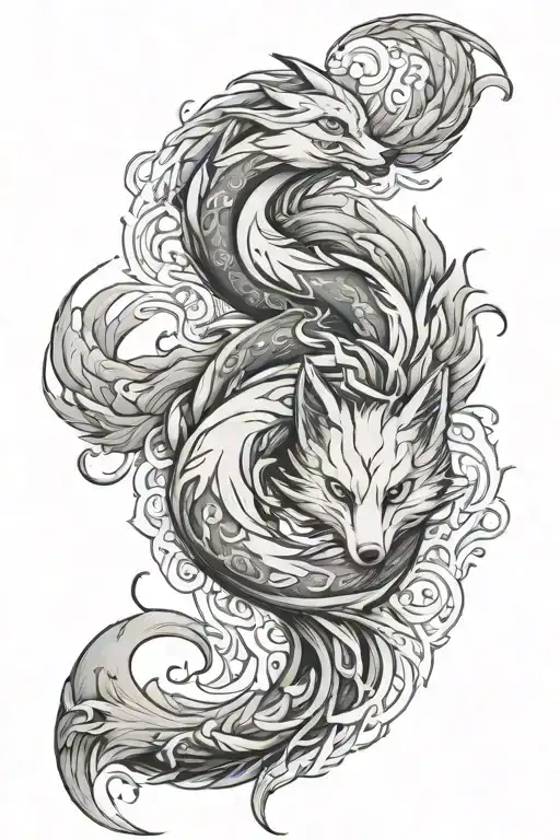 Nine Tailed Fox Full Body