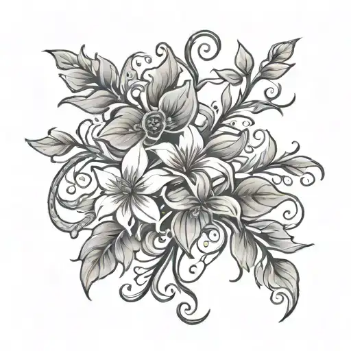 Sweatpea Flower Vine Thin Long