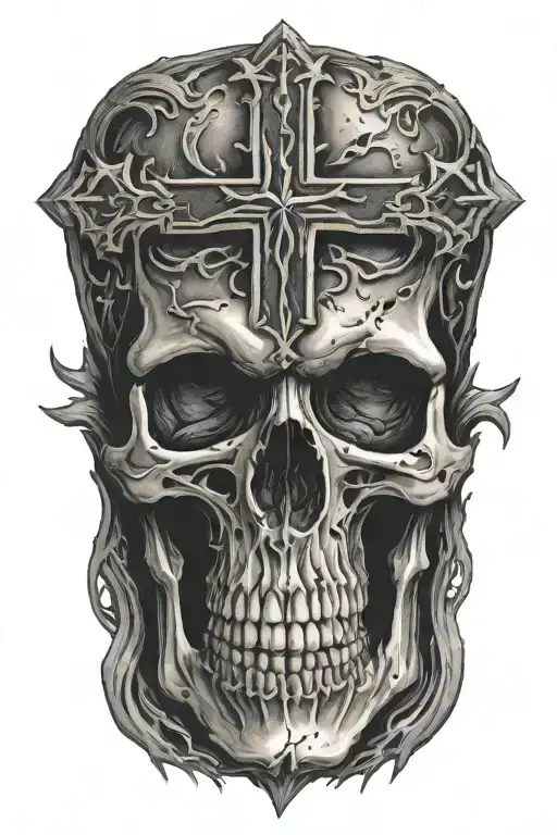 Skull With Cross