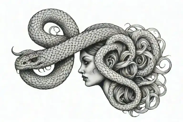 A Snake With A Woman's Head