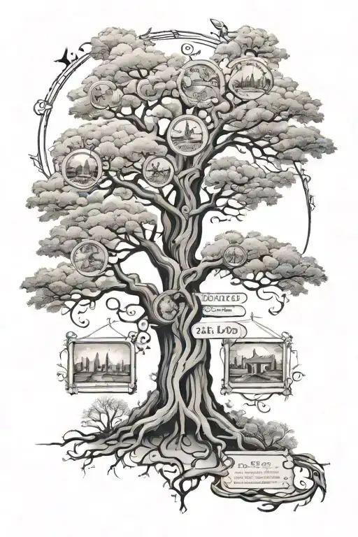 Travel Family Tree Intertwined