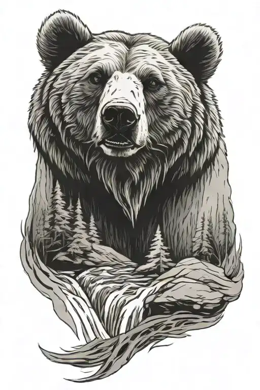 Nature River Bear