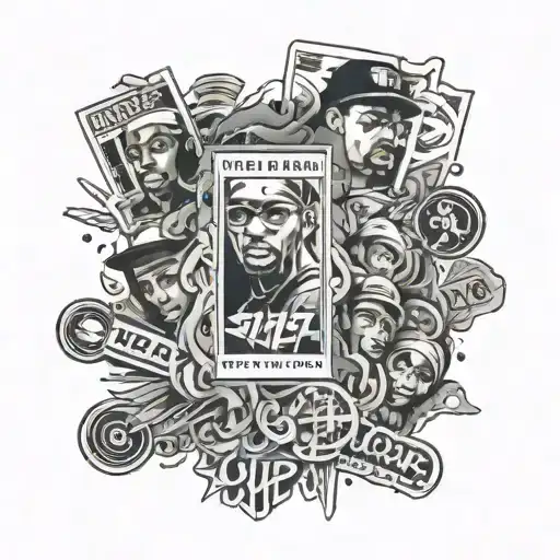 Sleave Made With Stamps Using Hiphop Album Cover