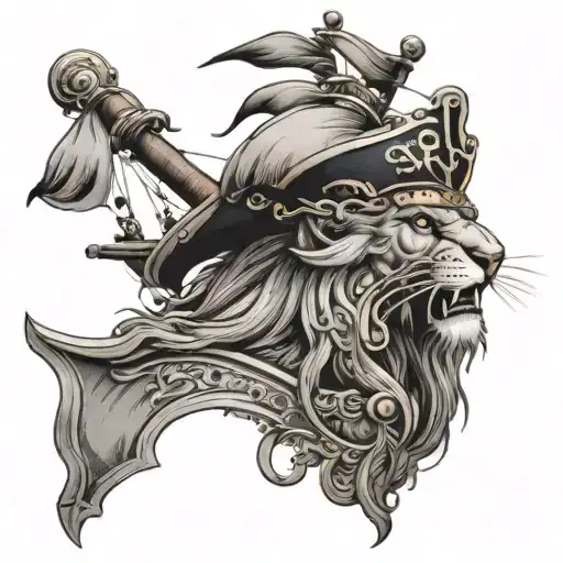 Pirate Ship Lion Head